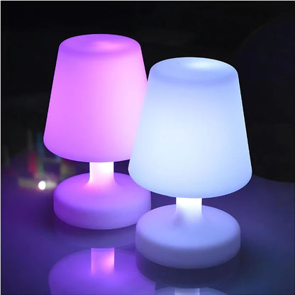 RGB Colour-Changing LED Table Lamp with Remote – E27, Plastic Shade