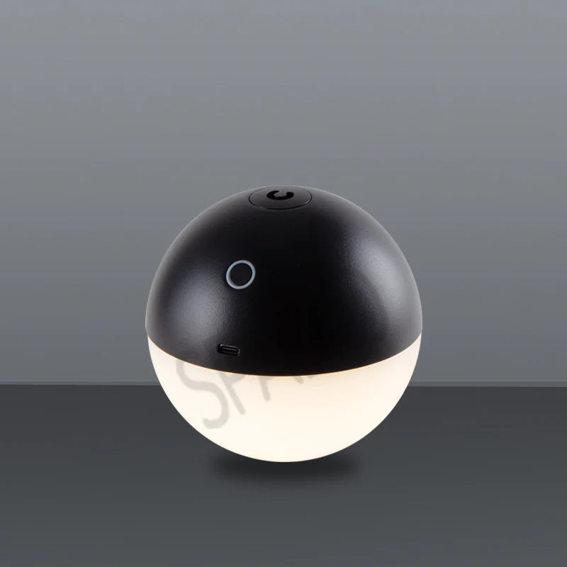 SPAZIO Albedo Rechargeable LED Orb – Table Lamp or Pendant, 2.2W, 3000K, IP65, Black