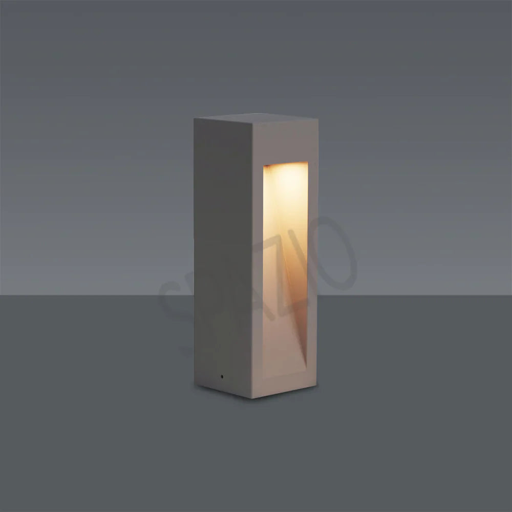 SPAZIO Cinder B LED Bollard – 9W, 3000K, IP65, Concrete