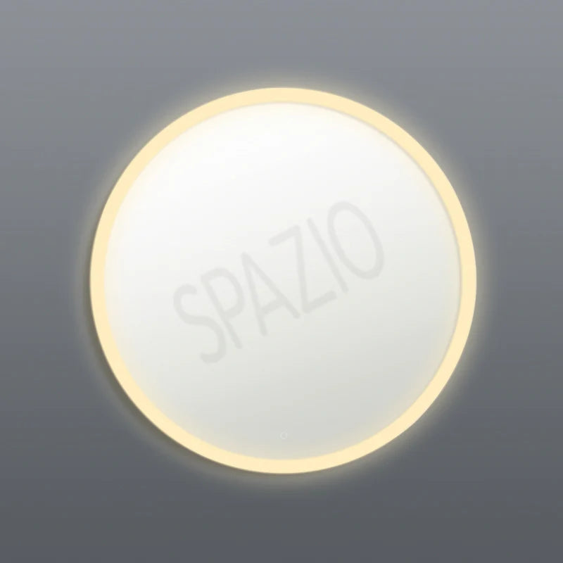 SPAZIO Garda Round Front-Lit LED Mirror – lit mirror with a soft front glow