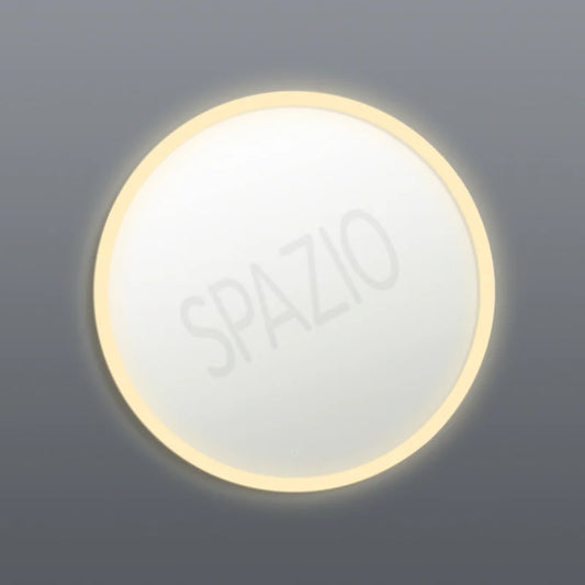 SPAZIO Garda Round Front-Lit LED Mirror – lit mirror with a soft front glow
