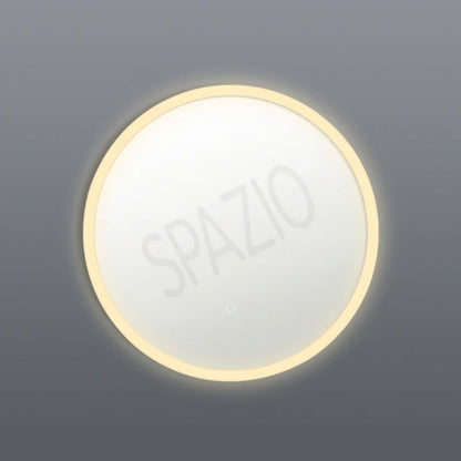 SPAZIO Garda Round Front-Lit LED Mirror – mirror with a soft glow around its edge