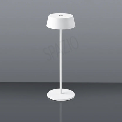 SPAZIO Lola Pro Rechargeable Cordless Table Lamp – shown in white on a grey background