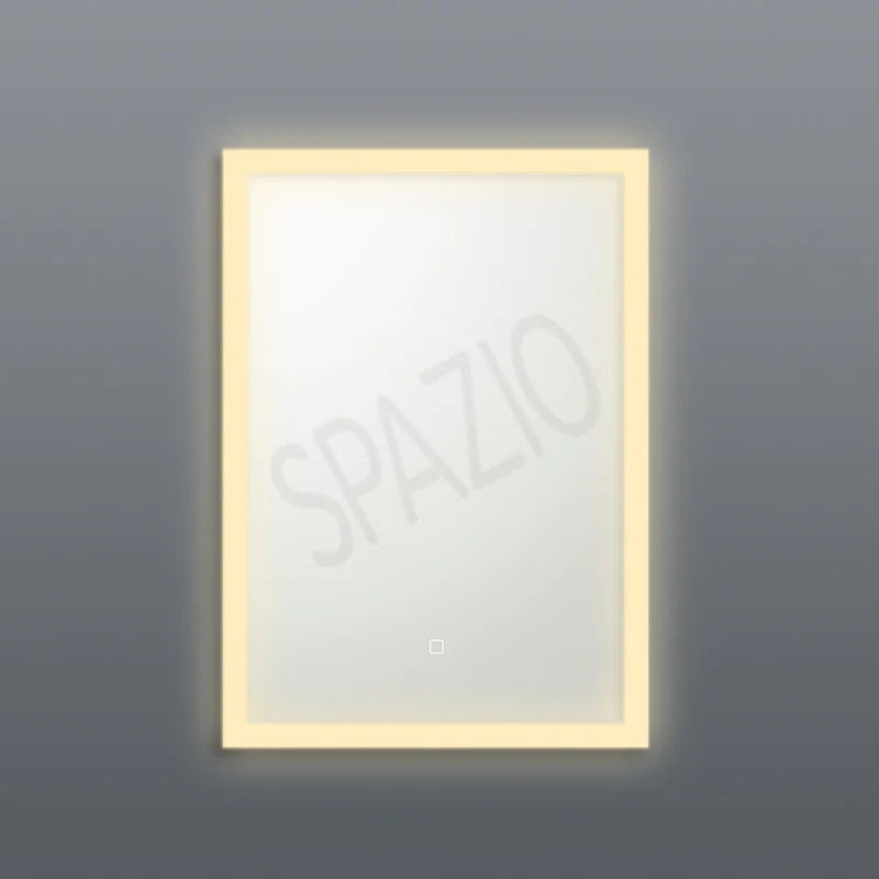 SPAZIO Orta Front-Lit LED Mirror – lit rectangular mirror with a warm glow