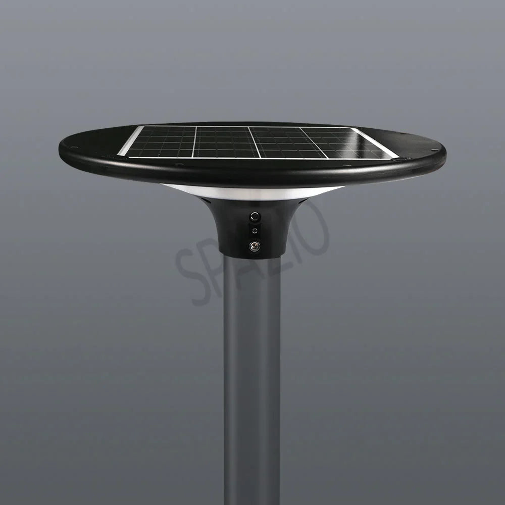 SPAZIO Sunflower Solar LED Post Top – 20W, 3000K/4000K, IP65, Black