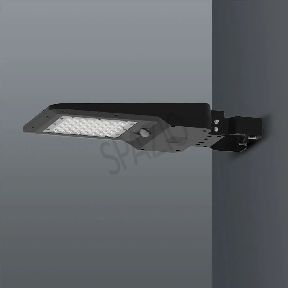SPAZIO Sunstreet Solar LED Street Light – on a wall bracket