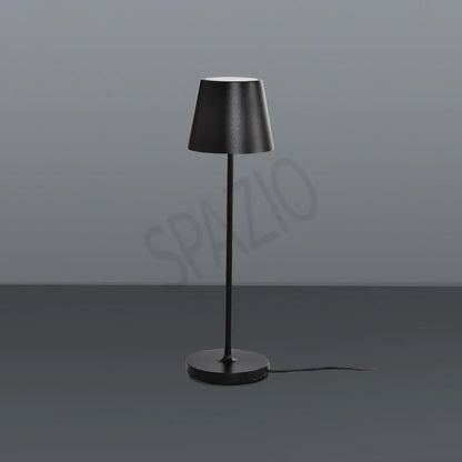 SPAZIO Trevi Rechargeable Table Lamp – shown in black on a grey background