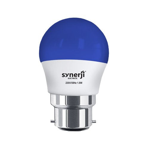 Synerji 1.8W LED Golf Ball Lamp – Blue, Green, Yellow or Red, BC/ES