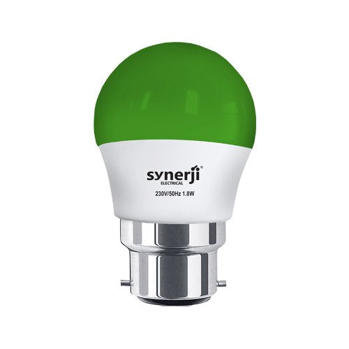 Synerji 1.8W LED Golf Ball Lamp – Green, BC cap