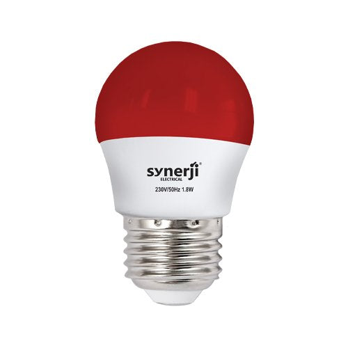 Synerji 1.8W LED Golf Ball Lamp – Red, ES cap