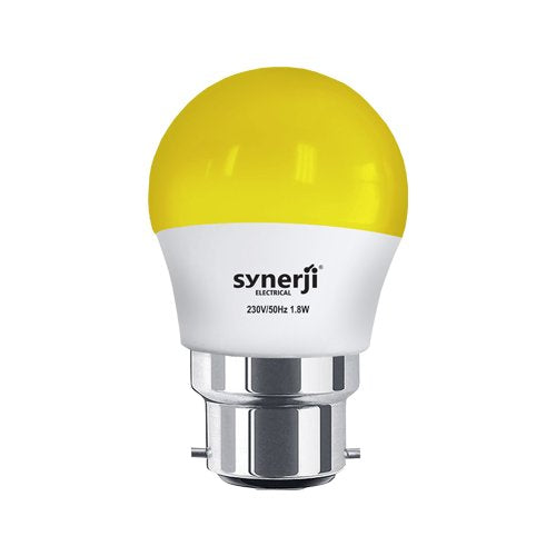 Synerji 1.8W LED Golf Ball Lamp – Yellow, BC cap