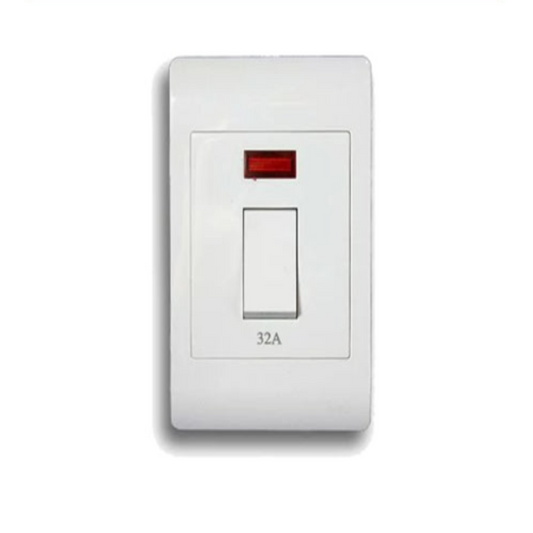 Synerji 2-Pole Isolator Switch – 4×2 32A or 4×4 45A, White