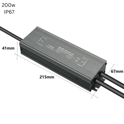Synerji 24V Waterproof LED Strip Driver – IP67, 36W/60W/100W/200W