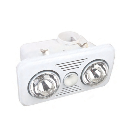 Synerji 3-in-1 Bathroom Heater with Light & Ventilation – White, 2×275W + 42W