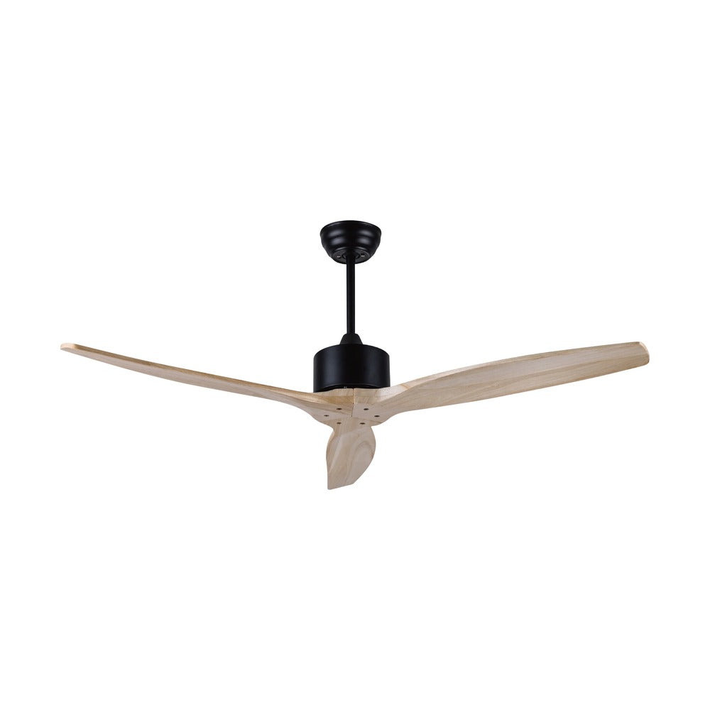 52″ DC Ceiling Fan 3-Blade – Black/Wood – Synerji