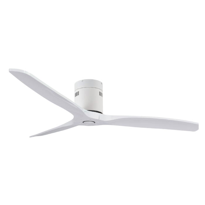 Synerji 52-Inch 3-Blade Ceiling Fan – white fan, side view