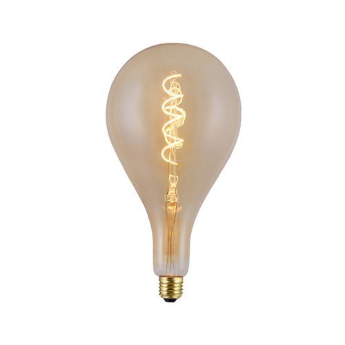 Synerji A165 Deco Filament LED Bulb – 4W, Dimmable, E27, 3000K, Amber/Smokey