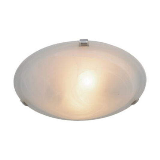 Synerji Alabaster Round Ceiling Fitting – 60W, IP20, 300mm or 400mm