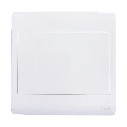 Synerji Blank Cover Plate – white cover plate, front view
