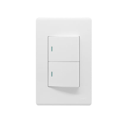 Synerji DECO 4×2 2-Lever Light Switch – 1-Way or 2-Way, 4 Finish Options