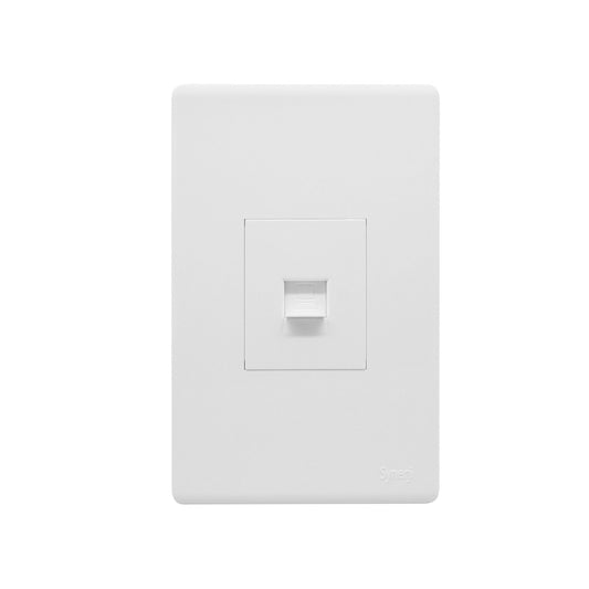 Synerji DECO 4×2 Computer Socket – Grey, White, Matt Black or Metallic Grey
