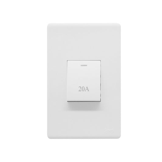 Synerji DECO 4×2 Double-Pole Switch – 20A, 4 Finish Options