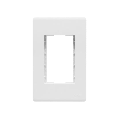 Synerji DECO 4×2 Grid Plate Yoke – 3 Single/2 Double/1 Full Module, 4 Finishes