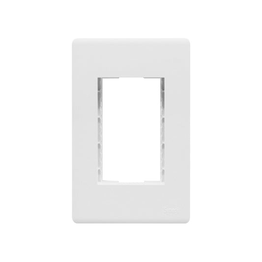 Synerji DECO 4×2 Grid Plate Yoke – 3 Single/2 Double/1 Full Module, 4 Finishes