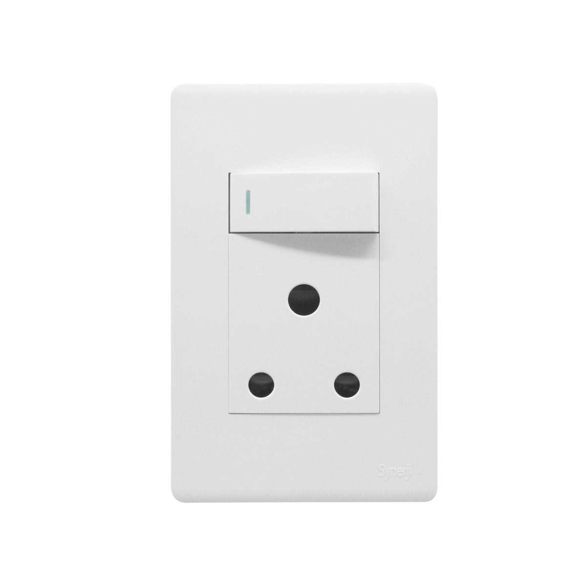 Synerji DECO 4×2 Single RSA Plug Socket – Grey, White, Matt Black, Matt Grey