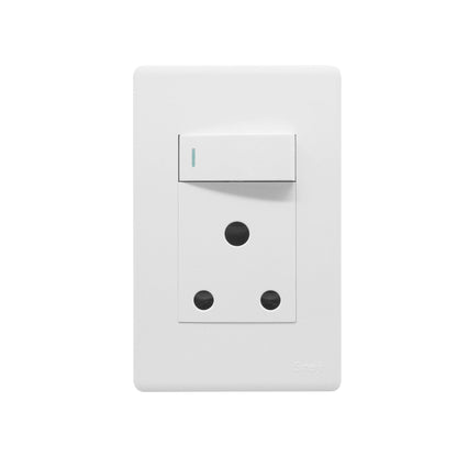 Synerji DECO 4×2 Single RSA Plug Socket – Grey, White, Matt Black, Matt Grey