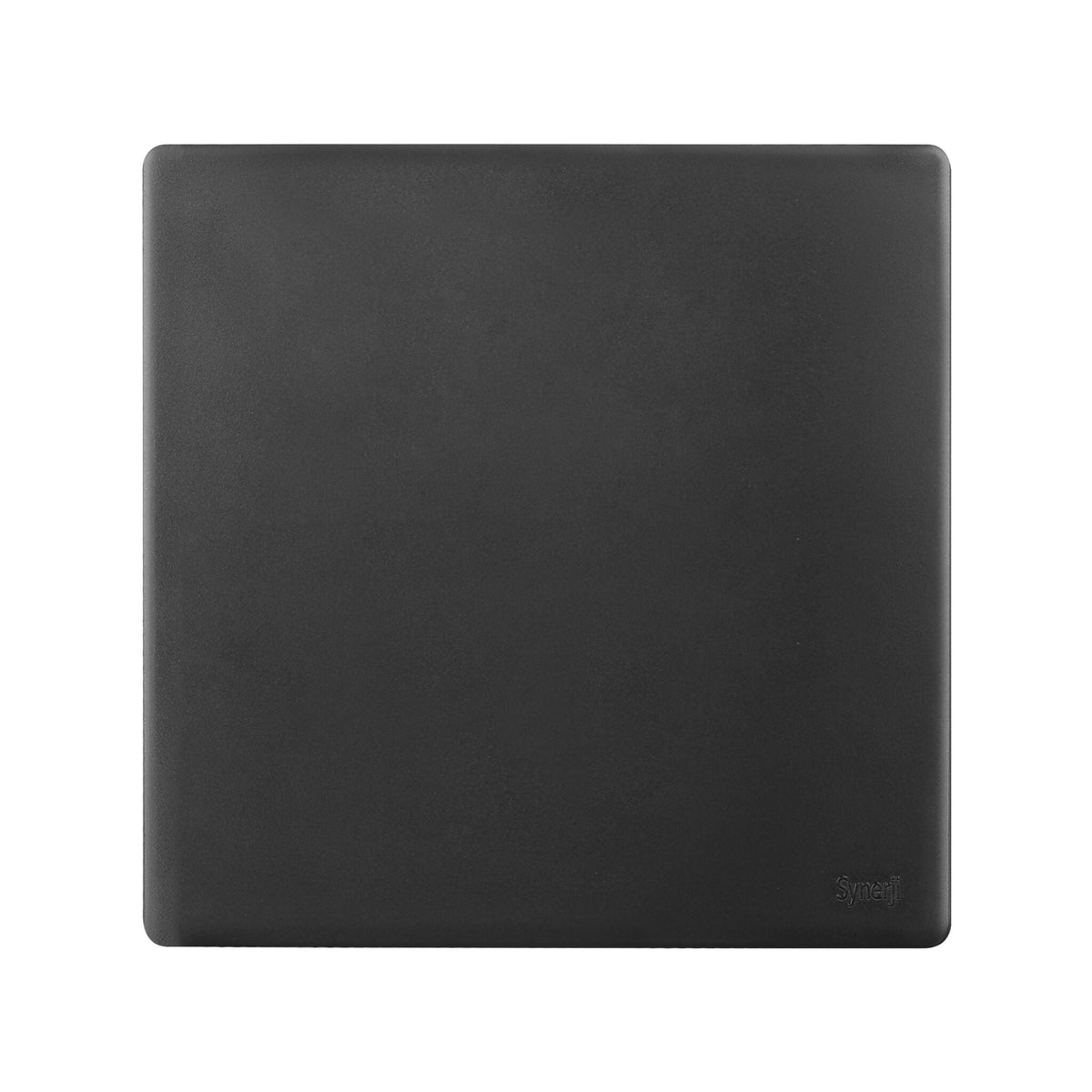 Synerji DECO 4×4 Blank Cover Plate – dark cover plate, front view