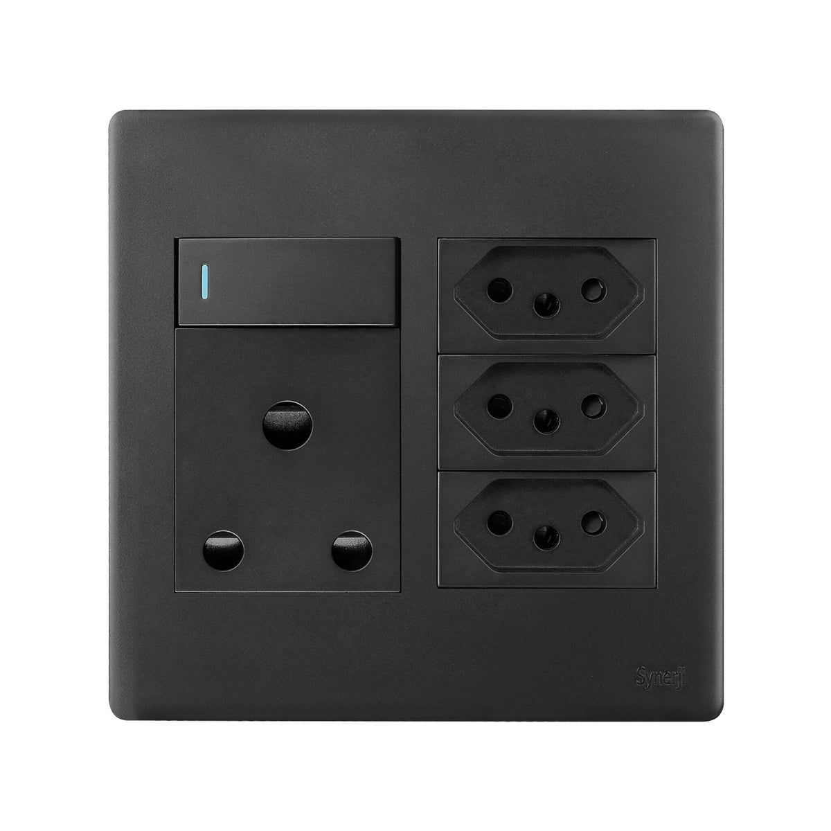 Synerji DECO 4×4 RSA + 3×3-Pin Euro Socket – Grey, White, Matt Black, Matt Grey