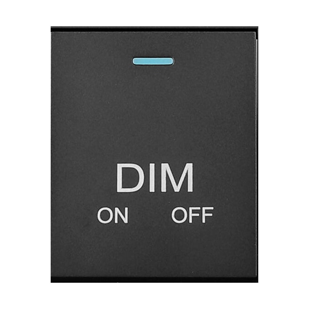 Synerji DECO Dimmer and On/Off Switch Double Module – close-up of the DIM and on/off markings