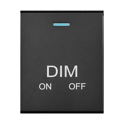 Synerji DECO Dimmer and On/Off Switch Double Module – close-up of the DIM and on/off markings