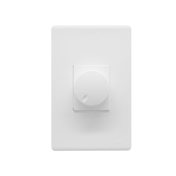 Synerji DECO 4×2 Rotary Dimmer Dial Switch – Grey, White, Matt Black, Matt Grey