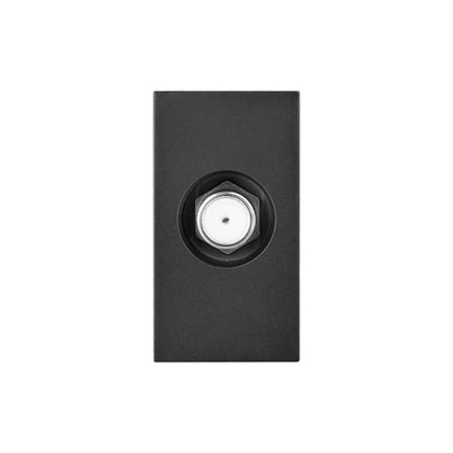 Synerji DECO Satellite/TV Single Outlet Module – dark module with TV/satellite outlet