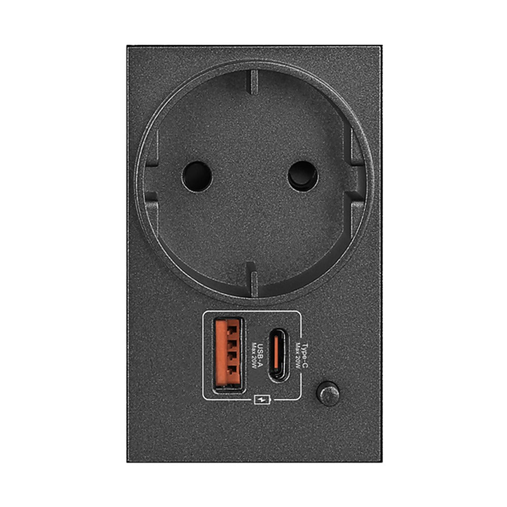 Deco USB Fast-Charge Schuko Module – Synerji