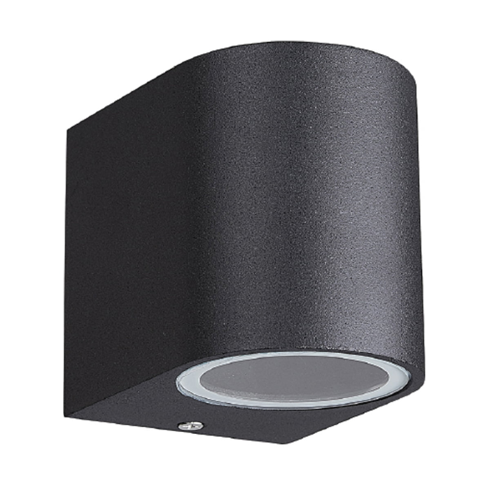 Synerji Down-Facing Outdoor Wall Light – GU10, Max 7W, Black