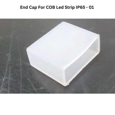 Synerji End Cap for 480P IP65 COB LED Strip – White Plastic