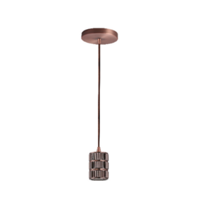 Synerji Indoor Aluminium Pendant Light – pendant set with ceiling cup and caged lampholder