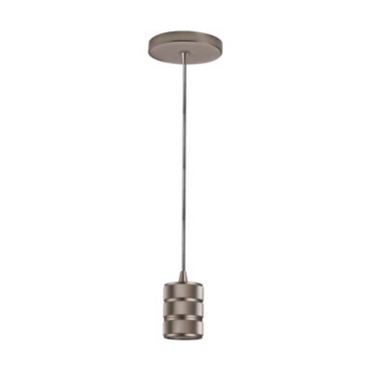 Synerji Indoor Aluminium Pendant Light – pendant set with ceiling cup and caged lampholder