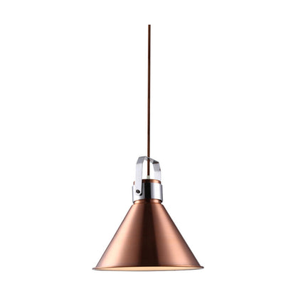 Synerji Indoor Metal Pendant Light – metal cone shade, unlit
