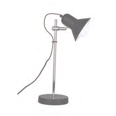 Synerji Indoor Table Lamp – Black Metal, E27, 430mm
