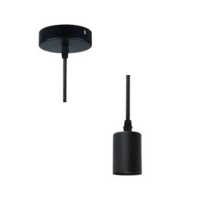 Synerji Iron Pendant Light – IP20, Black/White