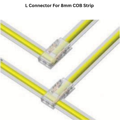 Synerji L & T Connector for 8mm COB LED Strip – 2-Pin, 3.5A, 0–36V