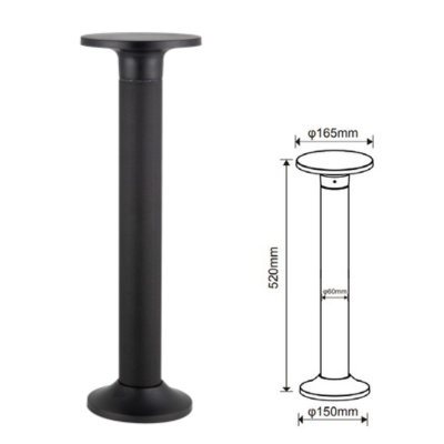 Synerji LED Bollard Light – 8W, 700lm, 4000K, IP54, Black, 520mm High