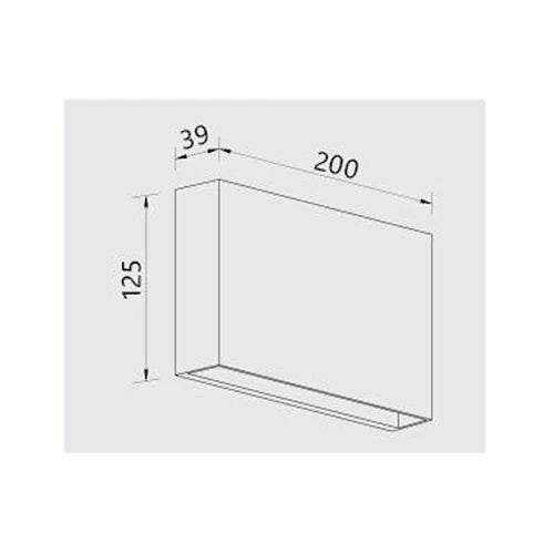 Synerji LED Outdoor Wall Light – dimensions drawing