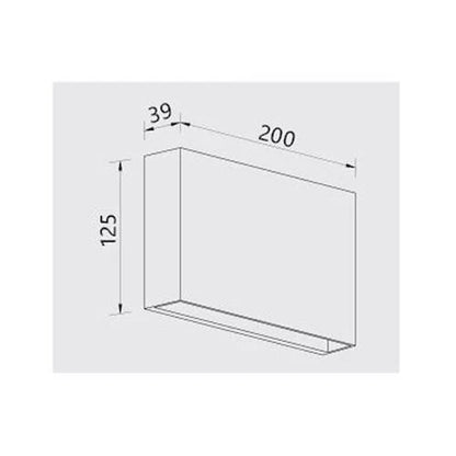 Synerji LED Outdoor Wall Light – dimensions drawing