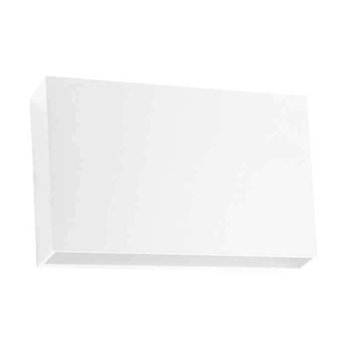Synerji LED Outdoor Wall Light – white wall light, front angle