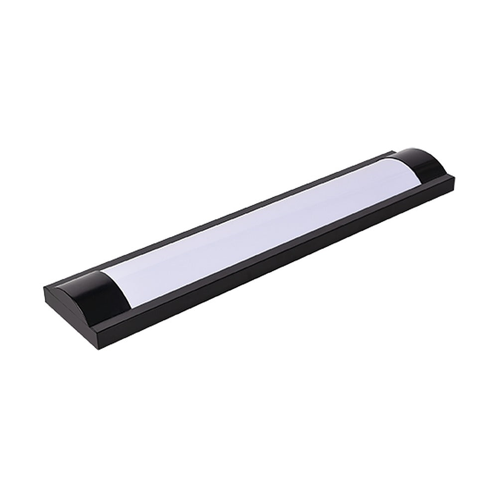 LED T8 Steel Batten 4ft – Black – Synerji